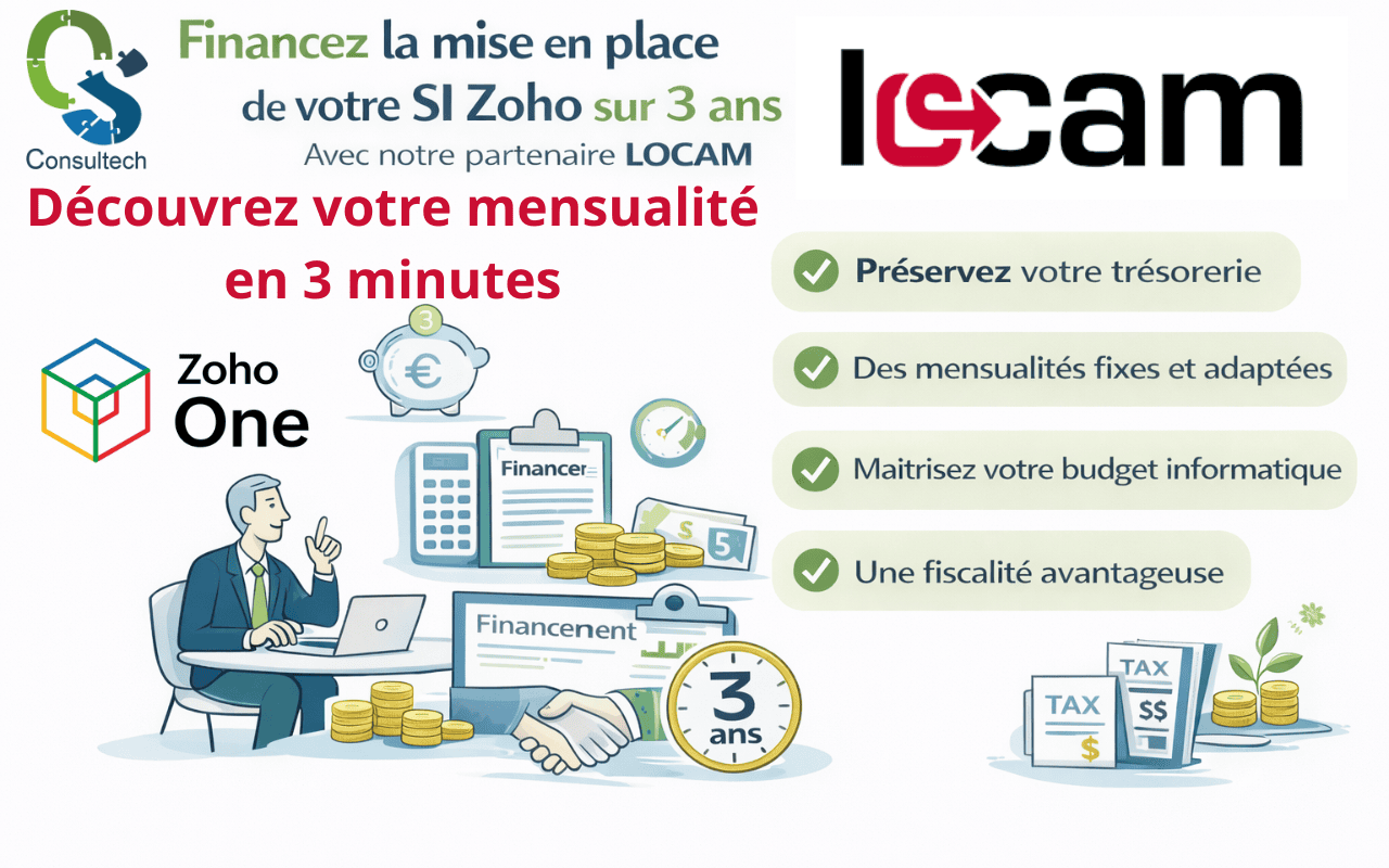 Zoho One : concrétisez votre projet SI sans mobiliser votre trésorerie
