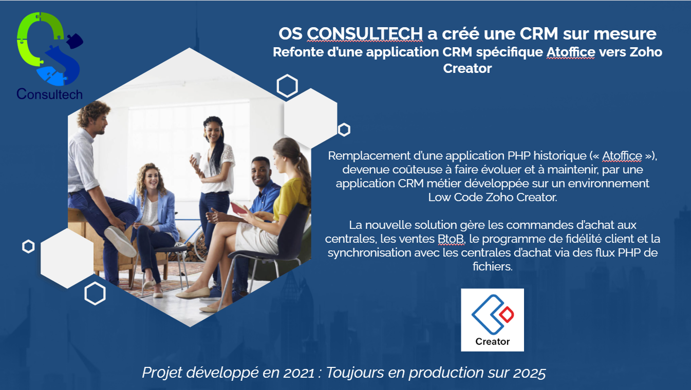CRM Spécifique avec Zoho CREATOR