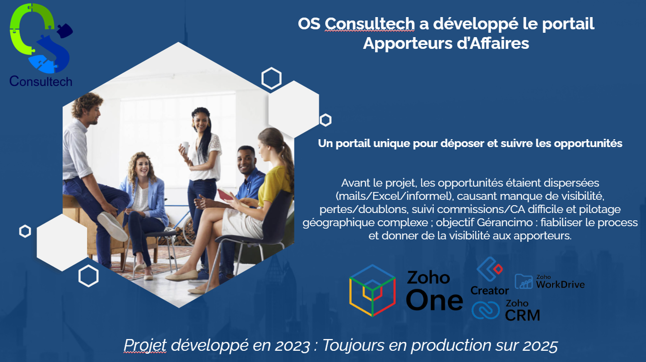 ‌OS Consultech a développé le portail Apporteurs d’Affaires